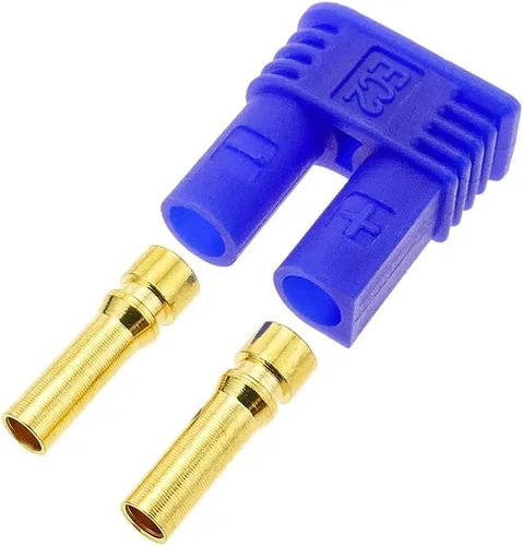 Vista 5 de 10Sets EC2 Conector de batería Adaptador RC chapado en oro 2.0MM 2MM Banana Plug Bullet Conector para RC Lipo Batería