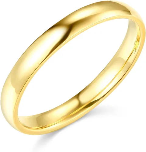 Vista 5 de Wellingsale Alianzas de boda de oro macizo de 14 quilates Oro Blanco