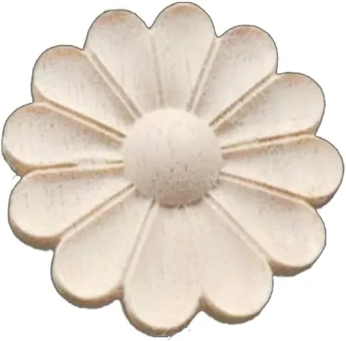 Vista 12 de 4 piezas de apliques de madera redondos para decoración de muebles de puerta de cama, decoración de gabinete de madera, decoración de muebles sin