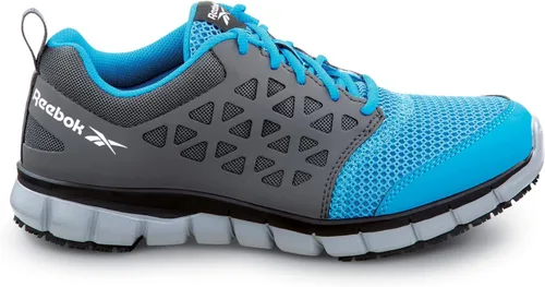 Vista 3 de Reebok Calzado de trabajo para hombre, estilo atlético, antideslizante, con puntera suave
