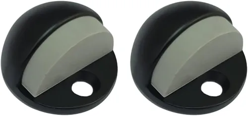 Vista 4 de QCAA Tope de puerta de piso de cúpula baja de latón macizo, espacio de 1/4"-3/4" desde Floor Buttom, latón pulido, 1 paquete, fabricado en Taiwán