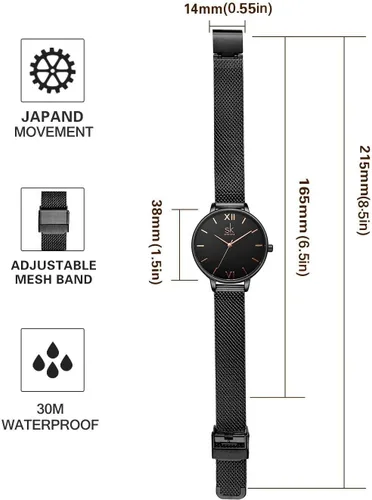 Vista 5 de Simplicity - Reloj creativo para mujer, de piel auténtica, elegante, para mujer