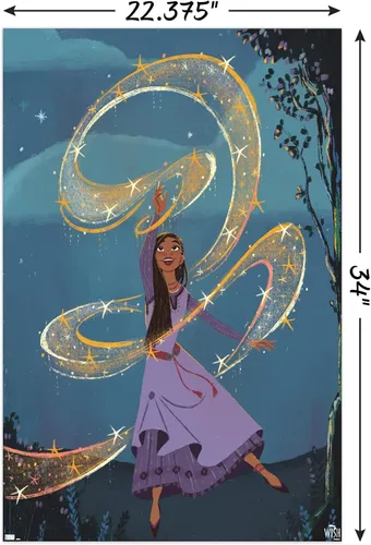 Vista 3 de Trends International Disney Wish - Póster de collage 6 (Asha) para pared