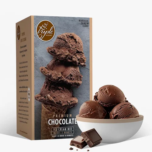 Vista 13 de Triple Scoop - Mezcla de helado prémium para hacer helados. Simple, fácil, delicioso. De mezcla gourmet a máquina en 5 minutos, hace 2 cuartos