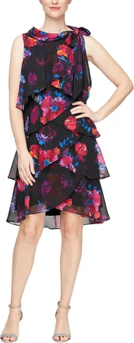 Vista 9 de S.L. Fashions Vestido de cóctel escalonado para mujer, vestido de invitada de boda (tallas pequeñas y regulares)
