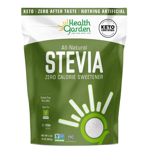 Vista 7 de Health Garden Edulcorante en polvo de stevia - Todo natural - Kosher - Sin gluten y azúcar - Apto para dieta cetogénica (12 onzas)