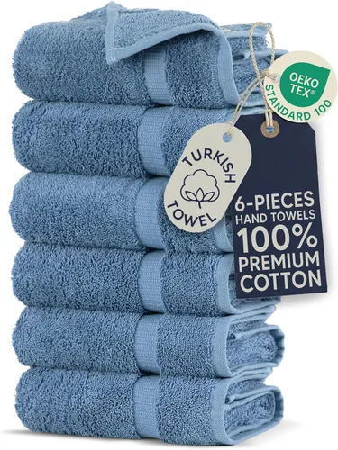 Vista 25 de Towel Bazaar Juego de toallas de 8 piezas, 100% algodón turco, color negro