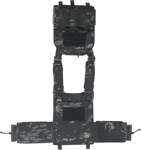 Vista 4 de Redemption Crusader 2.0 Chaleco Molle con Hebilla de Liberación Rápida para Airsoft con Lados de Tamaño Ajustable y Triple Bolsillo