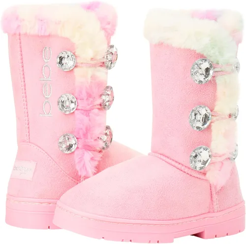 Vista 3 de bebe Girl's Fur Lined Winter Boot with Rhinestone Details (ToddlerLittle GirlBig Girl)