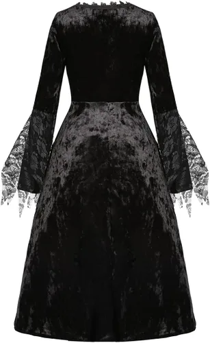 Vista 4 de jiobabe Disfraz de vampiro para niñas, disfraz de Halloween para cosplay