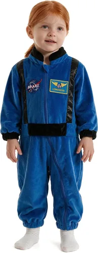 Vista 3 de HSCTEK Disfraz de astronauta para bebé recién nacido, bebé y niños pequeños Azul marino