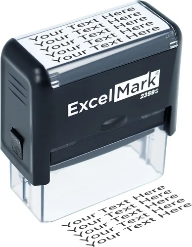 Vista 9 de ExcelMark Sello de goma personalizado, estampado limpio y fácil, sello autoentintado personalizado (mediano)