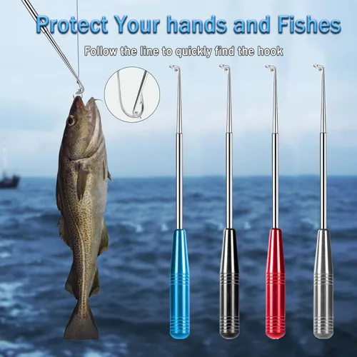 Vista 6 de Fish Hook Remover Tool, Fishing Hook Quick Removal Device, Fishing Gear and Accessories Security Extractor Equipment Kits for Adult, Hook Extractor