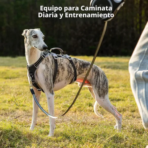 Vista 7 de Huntboo Arnés para perro a prueba de escapes, arnés de artista de escape, arnés totalmente reflectante con mango acolchado, transpirable, duradero