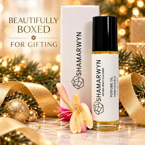 Vista 2 de Aceite de perfume natural madreselva, jojoba orgánica y aceites esenciales, 0.3 fl oz Golden, sun-warmed floral sweetness.10 mL glass roll-on