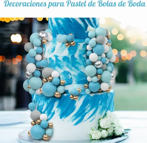 Vista 4 de 115 PCS Adornos para Pasteles de Pelota - Decoraciones de Pastel de Mini Globos Pelota de Espuma Palillos para Cupcakes Adornos Insertables DIY