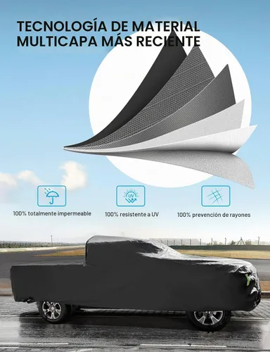 Vista 4 de Proadsy - Cubierta para automóvil, resistente al viento, sol, lluvia, rayos UV, polvo y nieve, para todo tipo de clima, impermeable, funda