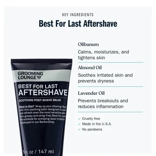 Vista 2 de Grooming Lounge Lo mejor para el último después del afeitado, bálsamo calmante después del afeitado, calma instantáneamente la piel irritada