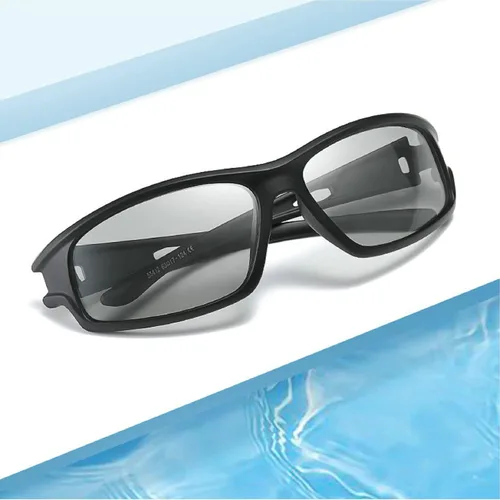 Vista 8 de Gafas de sol fotocrómicas progresivas de lectura multienfoque para hombres envuelven con estilo deportivo de transición