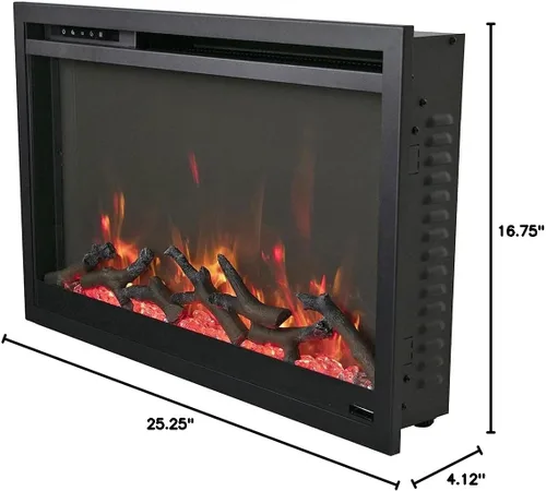 Vista 10 de Amantii Chimenea eléctrica tradicional Trd Extra Slim de 26