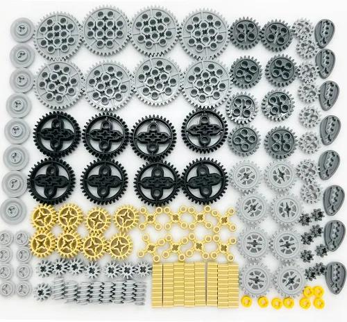 Vista 2 de Miutrue Piezas Técnicas Ruedas Engranajes Bloques de construcción Accesorios Kit de piezas Juguetes de construcción Set para niños mayores de 6 años