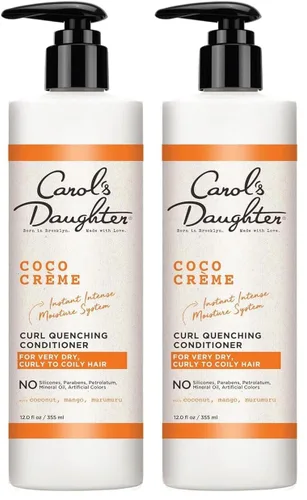 Vista 2 de Acondicionador hidratante para cabello rizado muy seco Carol’s Daughter Coco Creme, con aceite de coco, acondicionador sin parabenos para cabello