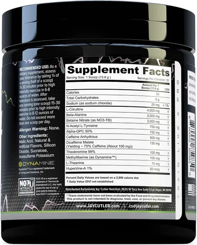 Vista 2 de Cutler Nutrition High Stim - Polvo de preentrenamiento Prevail Rush preentrenamiento para hombres y mujeres para bombas intensas, energía
