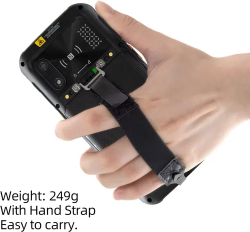 Vista 5 de Android 11 escáner de código de barras portátil portátil, escáner PDA de 5.5 pulgadas, con captura de datos de código de barras 1D 2D Honeywell