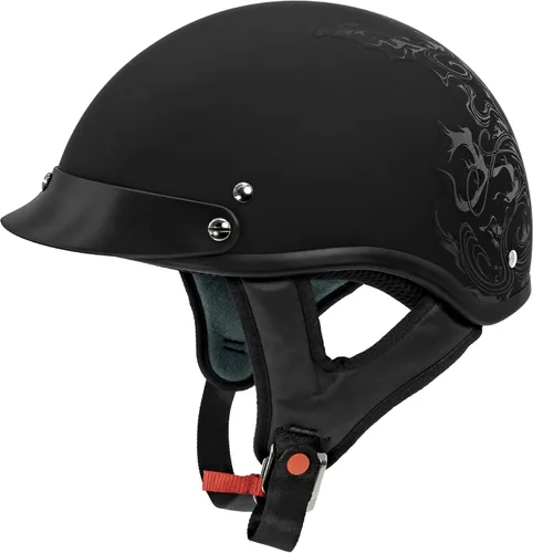 Vista 7 de VCAN Cruiser - Casco de motocicleta sólido, cobertura de media cara