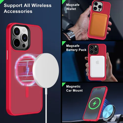Vista 728 de MOCCA - Funda magnética resistente para iPhone XR de 6.1 pulgadas, compatible con MagSafe, funda con protección contra caídas de grado militar