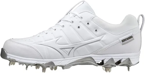 Vista 12 de Mizuno Tenis de béisbol Ambition 2 de 9 picos para hombre Blanco y negro (9000)
