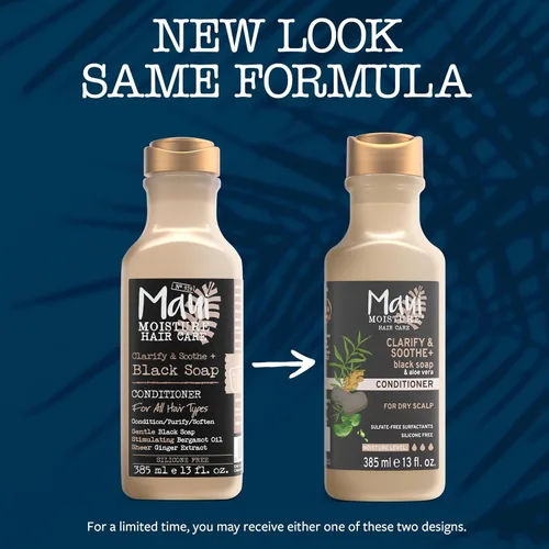 Vista 2 de Maui Moisture Clarify & Soothe + Acondicionador de jabón negro, hidratante, 13 onzas líquidas