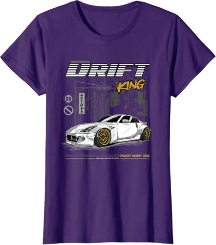 Vista 9 de Z34 370 Fairlady Z - Camiseta gráfica de cuerpo ancho, Negro, S