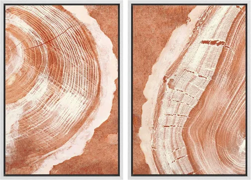 Vista 98 de SIGNWIN Lienzo enmarcado para pared, ilustraciones abstractas texturizadas en tonos beige terrosos, arte moderno, decorativo, contemporáneo