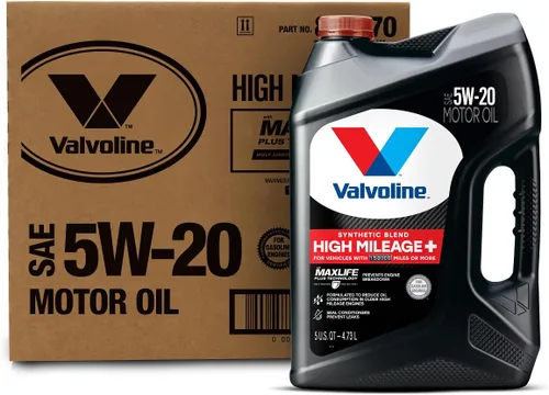 Vista 26 de Valvoline - Aceite de alto millaje 150 K con MaxLife Plus Technology, SAE 5W-20, 1 cuarto de galón