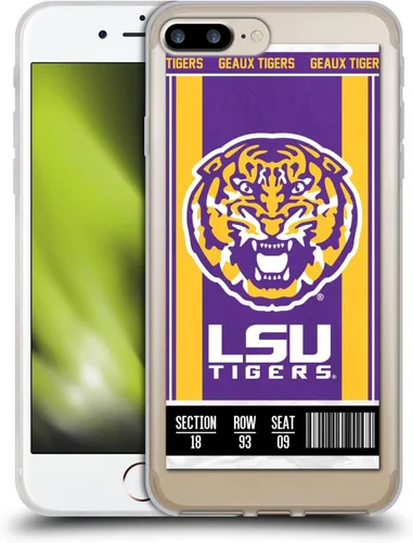 Vista 208 de Head Case Designs Funda de gel suave con licencia oficial de la Universidad Estatal de Louisiana LSU Camou compatible con Apple iPhone 7 Plus/iPhone