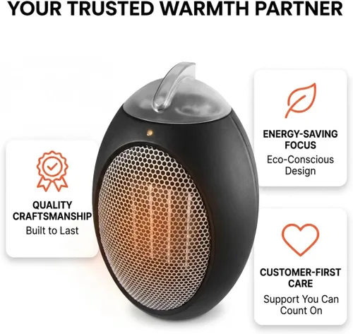 Vista 6 de Cozy Products, calentador compacto ESH Eco-Save 750-watt, ahorra dinero y energía