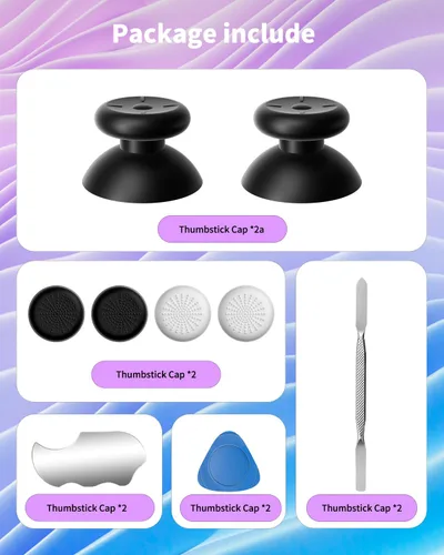 Vista 5 de Replacement Kit for Meta Quest 2 Controllerfor Oculus Quest 2 Controller(9 in one),Repair Accessories for Oculus Quest 2 Controller,Includes