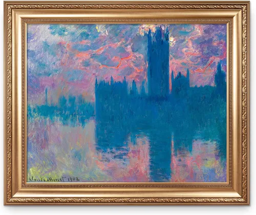 Vista 55 de A&T ARTWORK Antibes Seen from The Salis Gardens de Claude Monet Las Obras de Arte Clásico Mundial Reproducciones, Impresiones de Arte en Lienzo