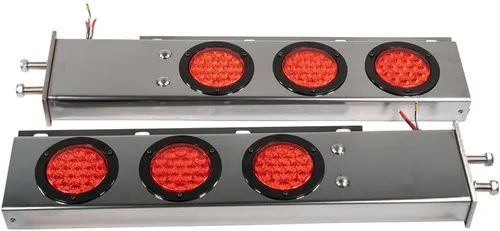 Vista 10 de Mytee Products Barra de Luz de Gancho de Tapa de Barro Cargada con Resorte de Acero Inoxidable de 30" con Recortes de Luz Redondos – Espaciado