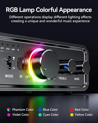 Vista 2 de Receptor transmisor de audio Bluetooth 5.3 para TV Home Stereo, adaptador inalámbrico Bluetooth de baja latencia y audio HD, compatible con USB
