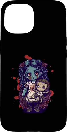 Vista 6 de Scary Goth Doll Holding Teddybear - Funda gótica gótica para iPhone 16