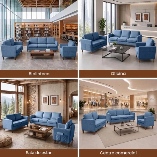 Vista 10 de Kingfun - Sofá de chenilla de 80 pulgadas, sofá de 3 plazas, sofás modernos de mediados de siglo con patas de madera maciza para sala de estar