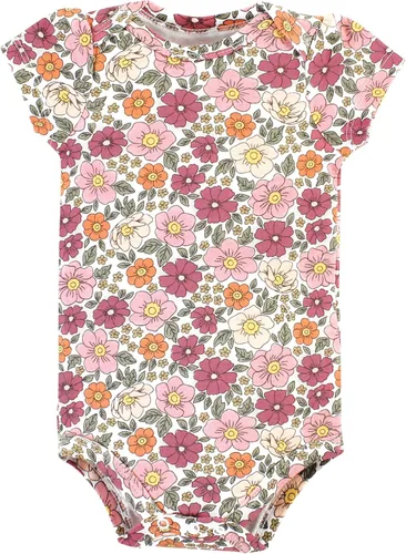 Vista 456 de Hudson Baby baby-girls Cotton Bodysuits 3-pack