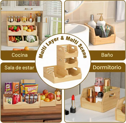 Vista 7 de Contenedor de almacenamiento para papas y cebollas, apilable