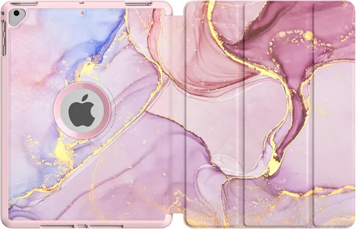 Vista 9 de MoKo - Funda para iPad 9.7 pulgadas (6.ª / 5.ª Generación, modelo 2018 / 2017) con soporte para Apple Pencil, cubierta inteligente delgada con logo