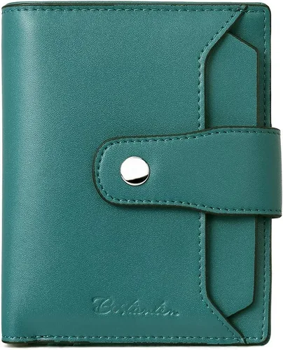 Vista 34 de BOSTANTEN Cartera de piel para mujer, con bloqueo RFID, pequeña, plegable, con bolsillo con cremallera, tarjetero, con ventana de identificación