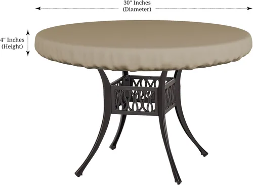 Vista 2 de Covers & All Cubierta para Mesa Redonda, 12 Oz Impermeable Resistente a UV y Clima, Cubierta de Mesa de Exterior para Muebles de Patio al Aire Libre