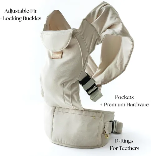 Vista 6 de Tushbaby Portaboletas de perlas en crema con mini bolso cruzado Sable