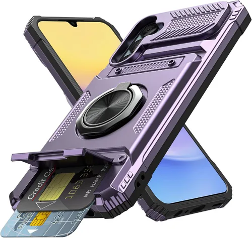 Vista 13 de Vofolen Funda tipo cartera para Samsung Galaxy A15 5G con tarjetero negro